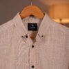 Light Brown and White Stripe Shirt