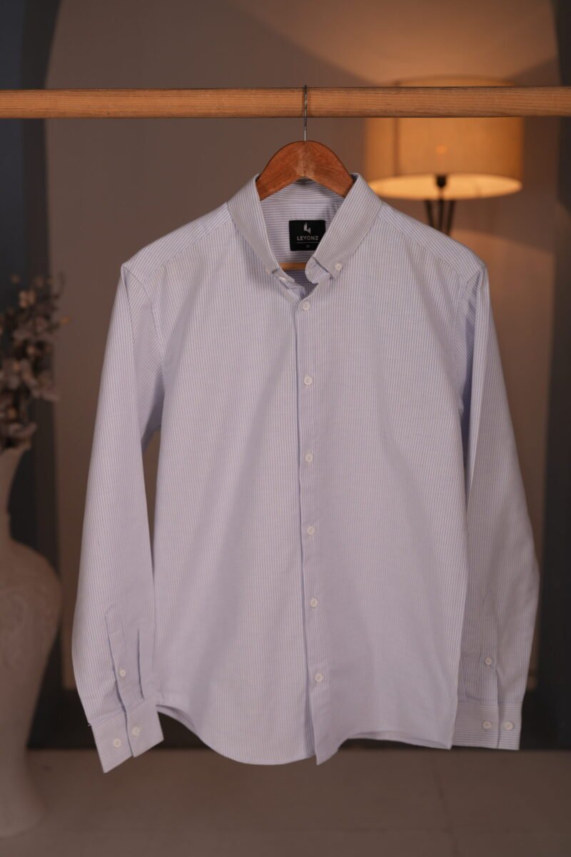 Sky Blue and White Stripe Shirt