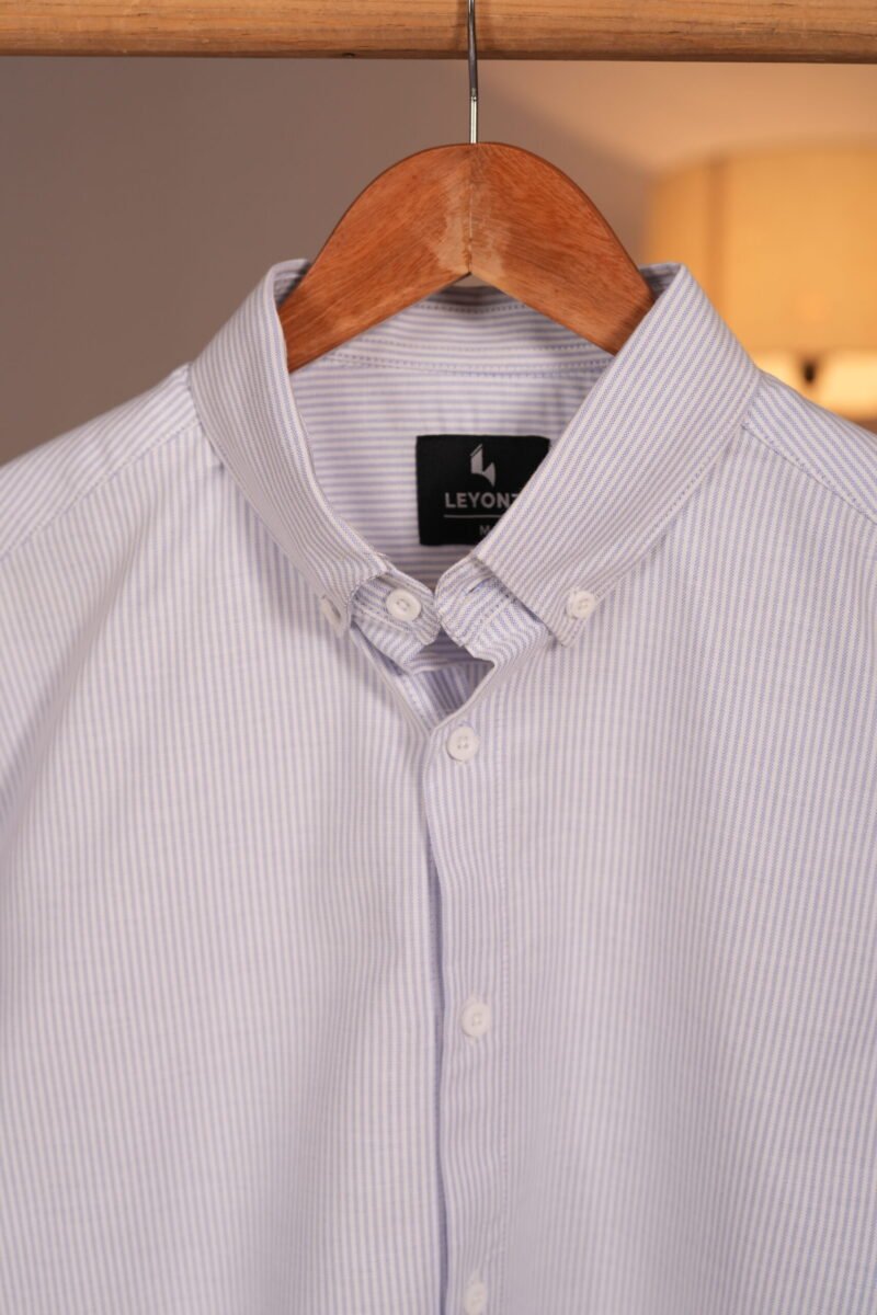 Sky Blue and White Stripe Shirt