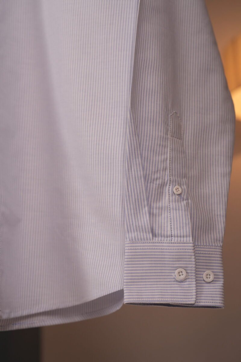 Sky Blue and White Stripe Shirt