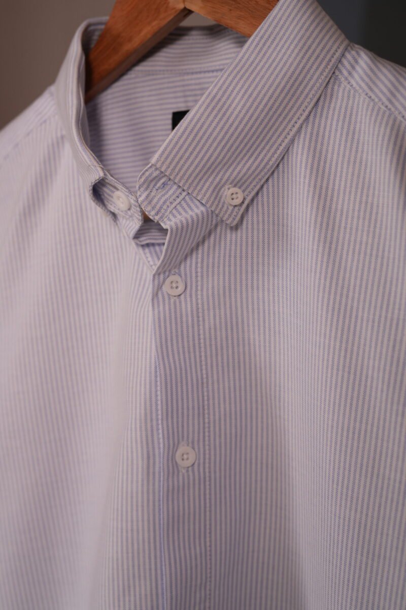 Sky Blue and White Stripe Shirt