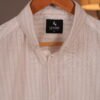 White and Beige Stripe Shirt
