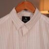White and Beige Stripe Shirt