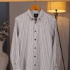 White and Grey Stripe Shirt